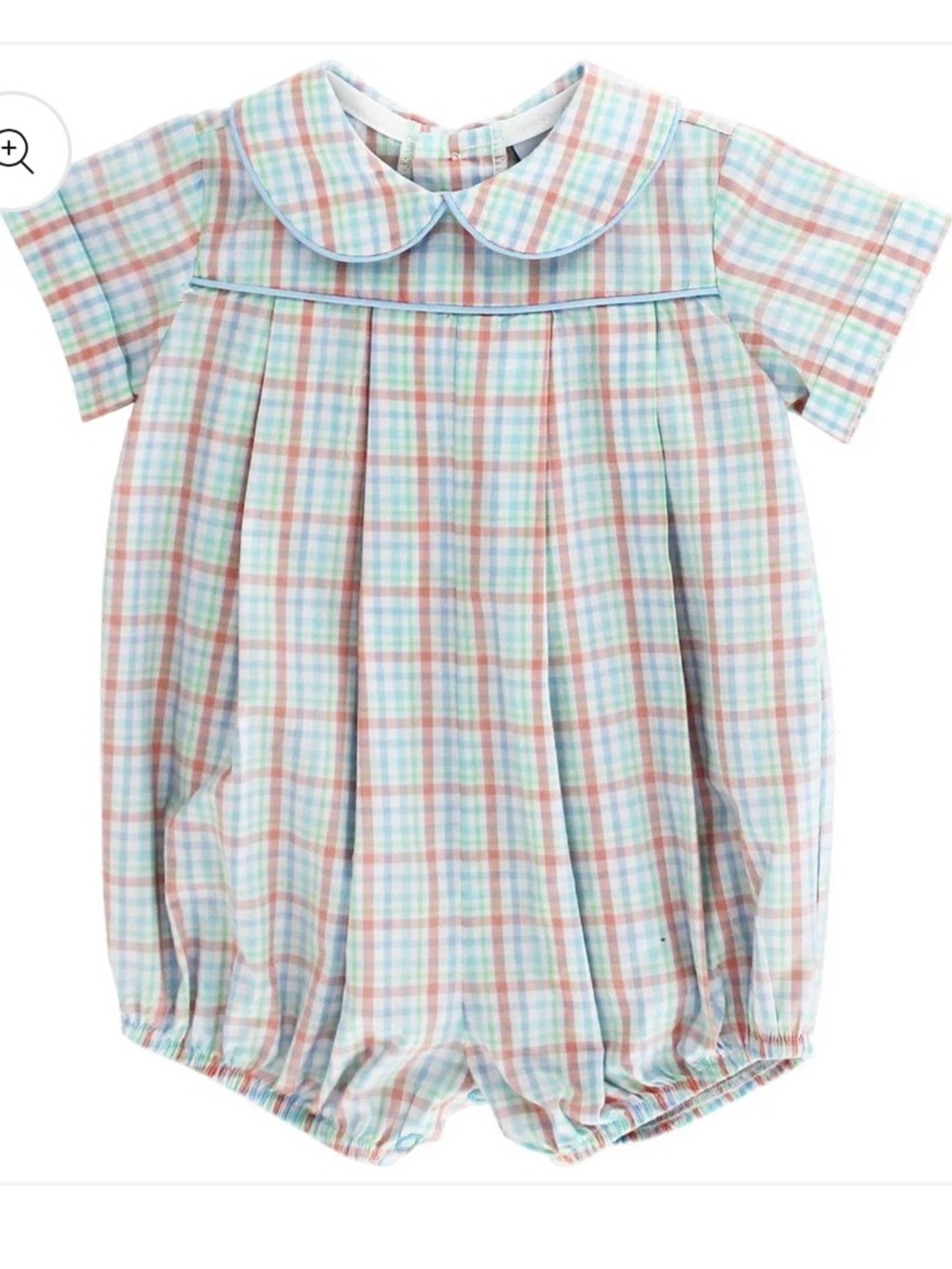 Classic Pastel Plaid Baby One-Piece Romper